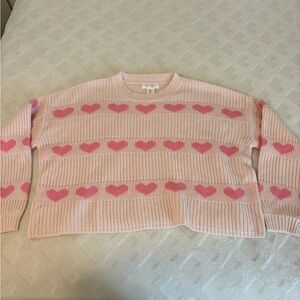 Heart print sweater